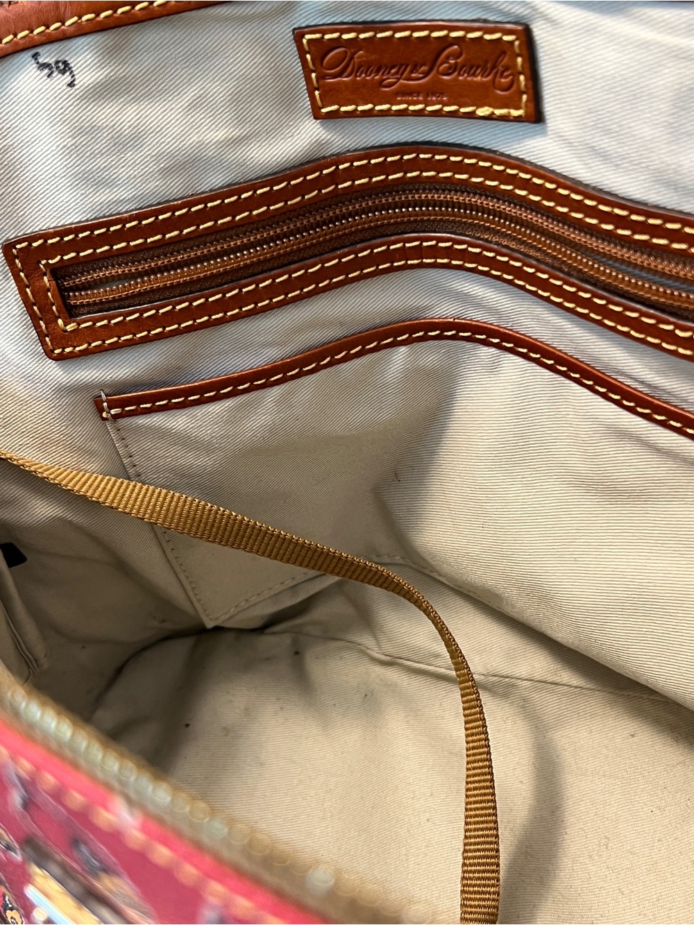 Dooney & Bourke Red Collegiate Pattern Satchel Louisville Cardinals - Picture 5 of 7